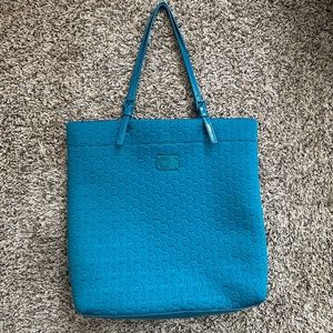 Michael Kors Neoprene Turquoise Tote Bag